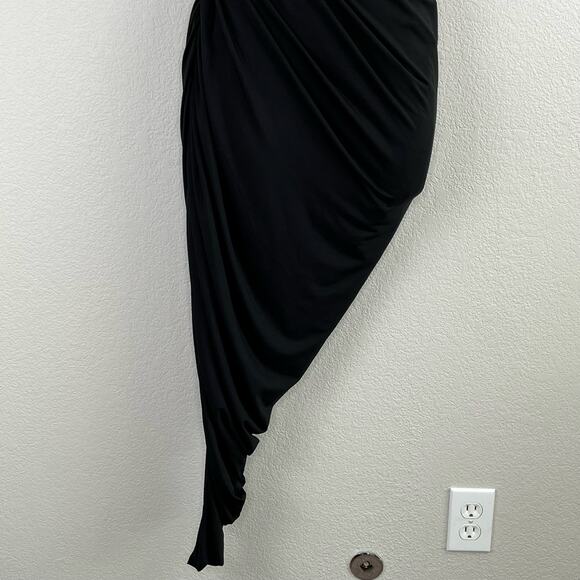 Steve Madden Ayana Black Asymmetric One Shoulder Midi/Mini Dress Large NWT - Picture 9 of 16